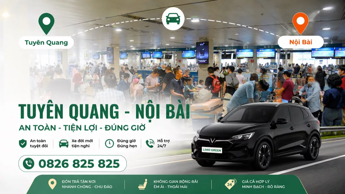 Xe ghép Tuyên Quang Nội Bài đưa đón sân bay