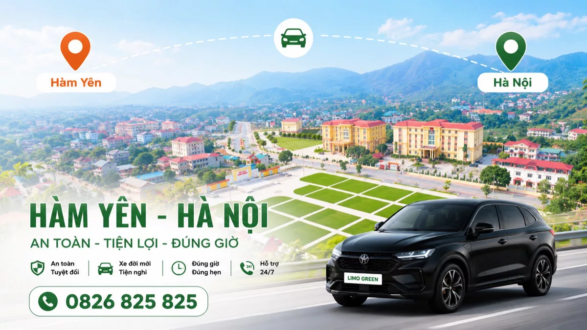 Xe ghép Hàm Yên Hà Nội sơ đồ tuyến đường