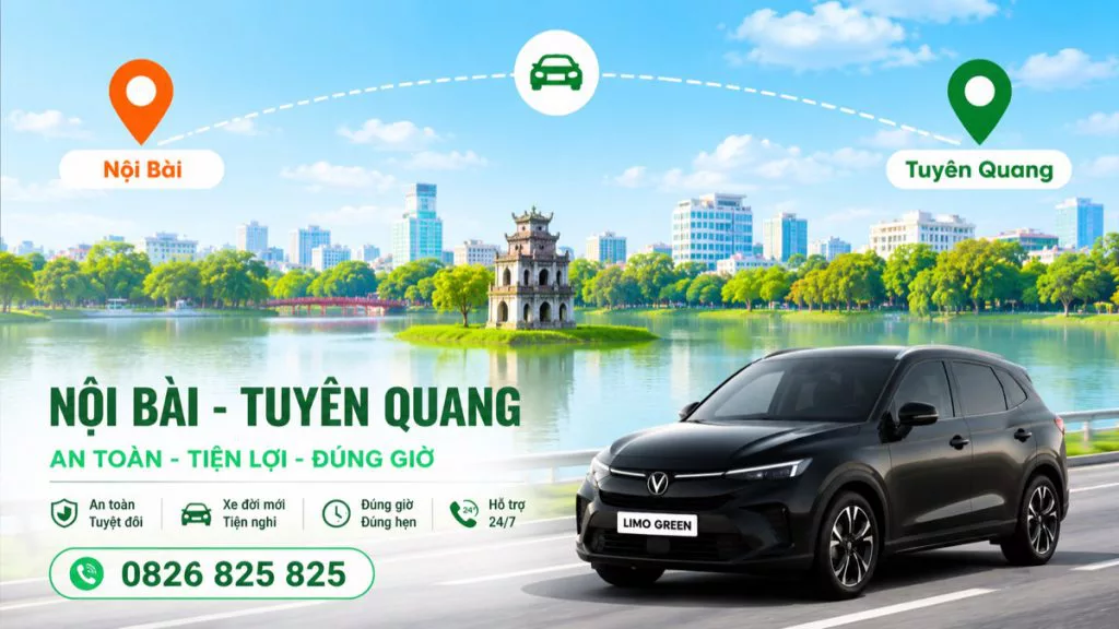 Xe ghép Nội Bài Tuyên Quang: đặt xe ra sân bay đúng giờ