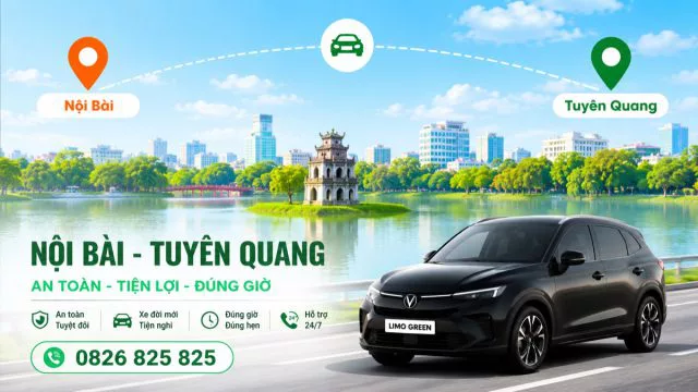 Xe ghép Nội Bài Tuyên Quang: đặt xe ra sân bay đúng giờ
