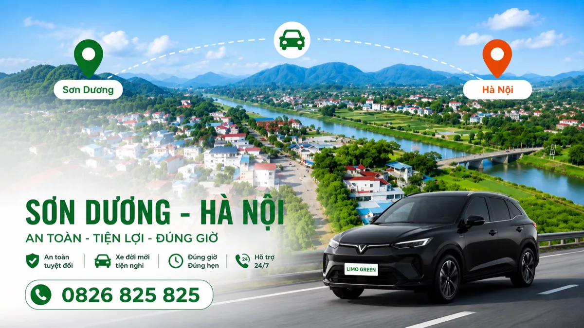 Xe ghép Sơn Dương Hà Nội sơ đồ tuyến đường