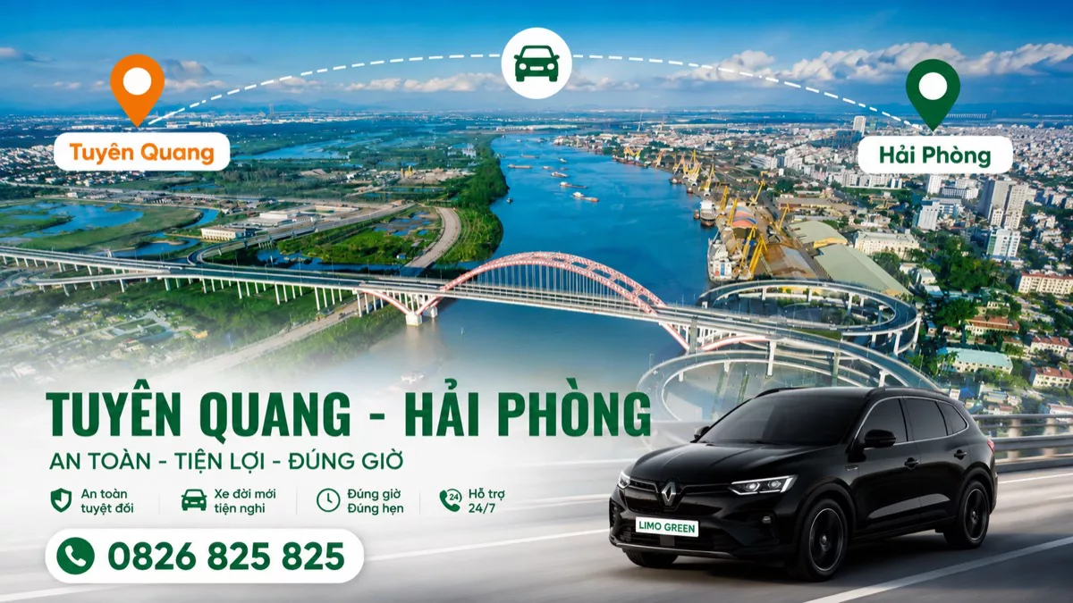 Xe ghép Tuyên Quang Hải Phòng – đi cao tốc, đón tận nơi