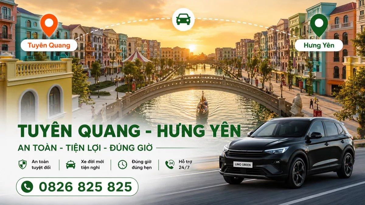 Xe ghép Tuyên Quang Hưng Yên – đón tận KCN Phố Nối