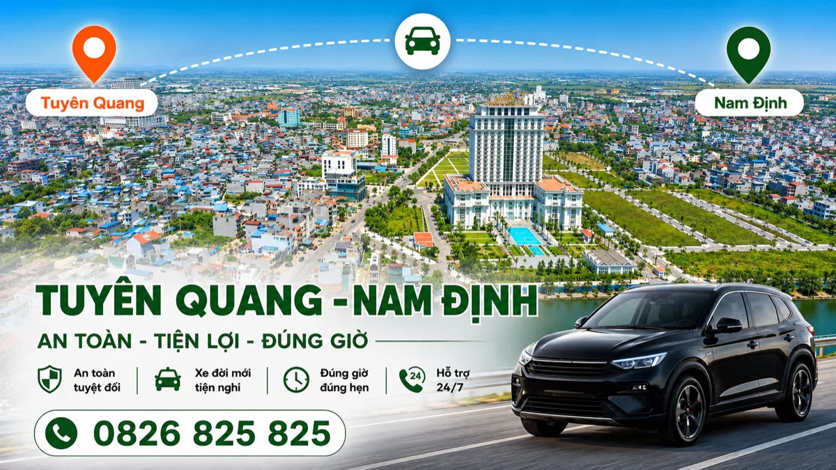 Xe ghép Tuyên Quang Nam Định – đền Trần, đón tận nơi